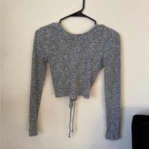 Tie back long sleeve shirt S